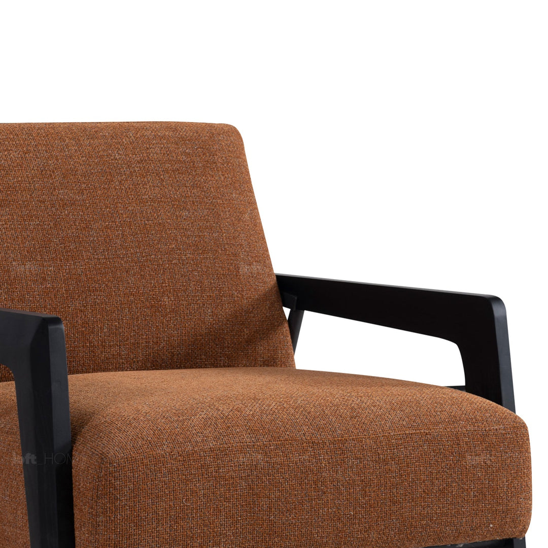 Minimalist fabric 1 seater sofa sempre in real life style.