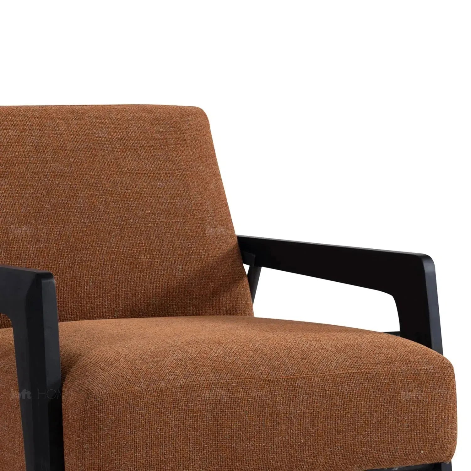 Modern mixed weave fabric 1 seater sofa sempre in real life style.