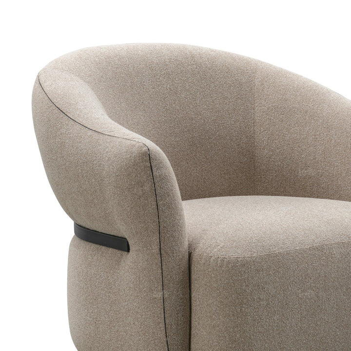 Minimalist fabric 1 seater sofa slate in real life style.