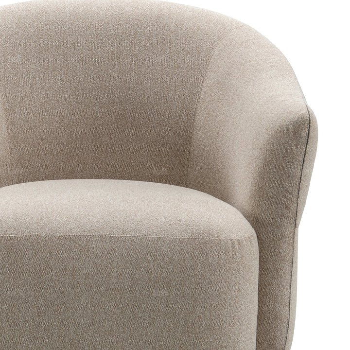 Minimalist fabric 1 seater sofa slate in details.