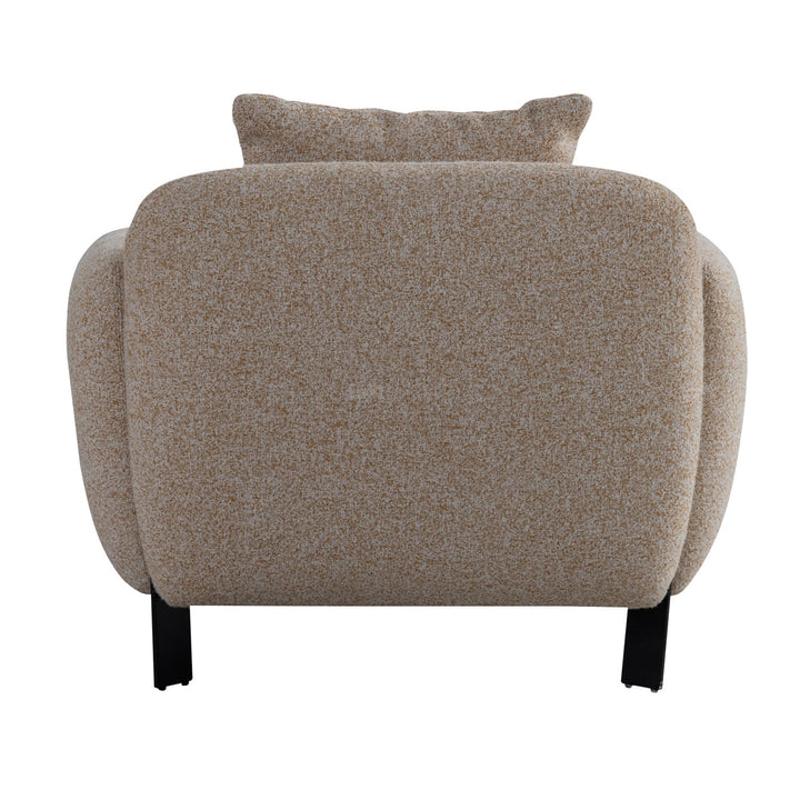Minimalist fabric 1 seater sofa talc color swatches.