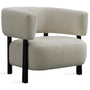 Modern Boucle Fabric 1 Seater Sofa TOPAZ