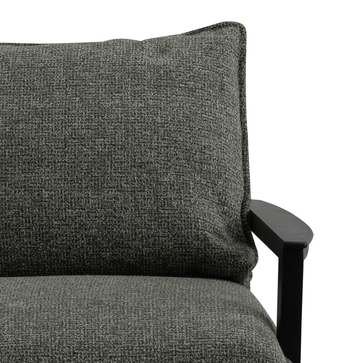 Minimalist fabric 1 seater sofa turret in real life style.
