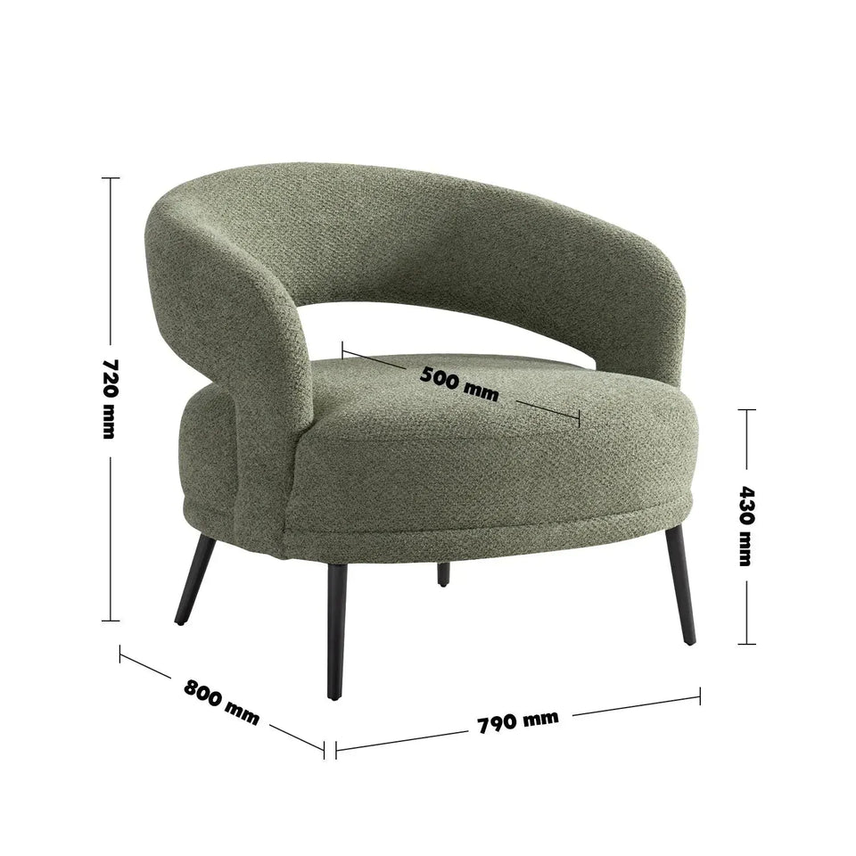 Modern mixed weave fabric 1 seater sofa yard size charts.