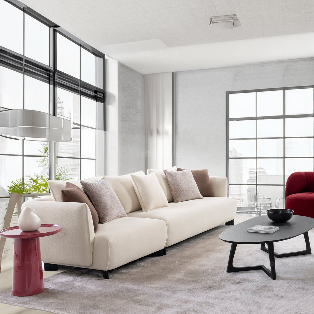 Minimalist fabric 3 seater sofa angler environmental situation.