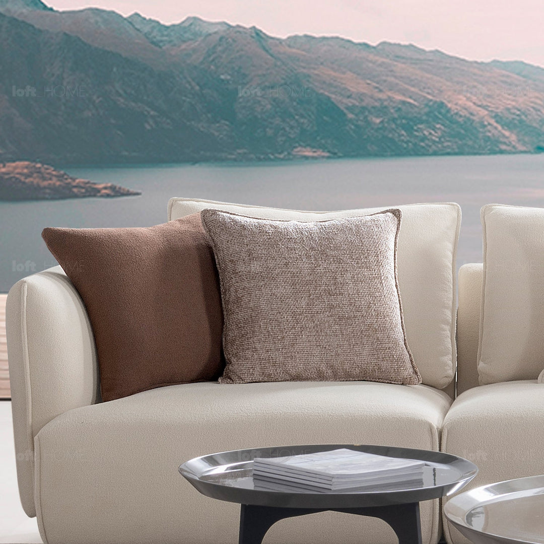 Minimalist fabric 3 seater sofa angler conceptual design.