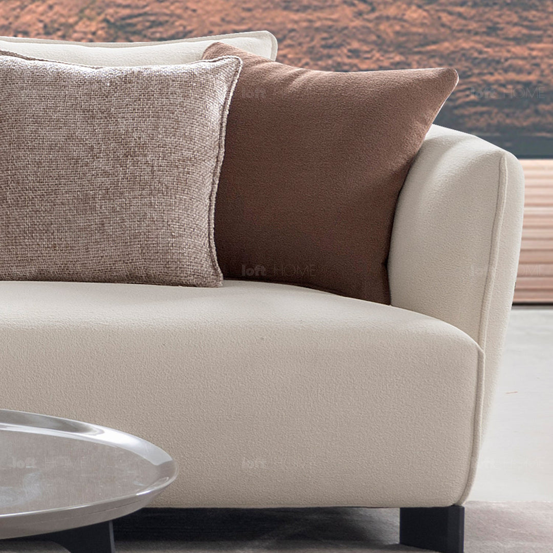 Minimalist fabric 3 seater sofa angler situational feels.