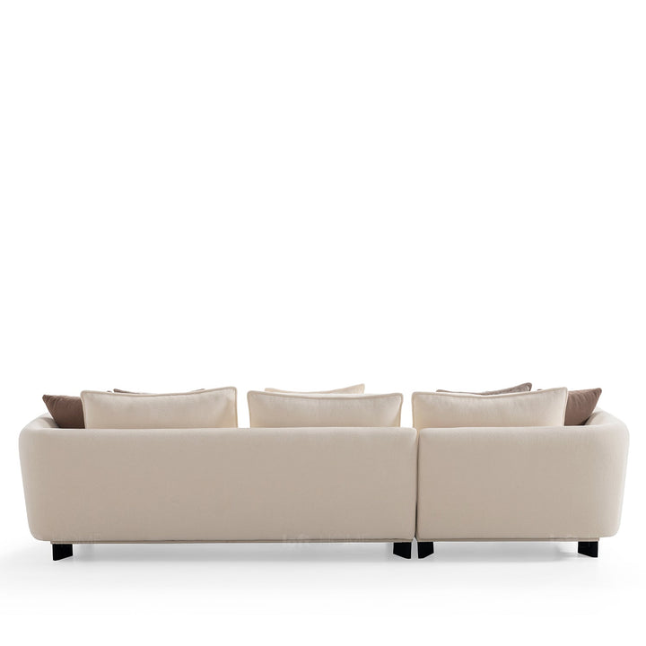 Minimalist fabric 3 seater sofa angler detail 1.