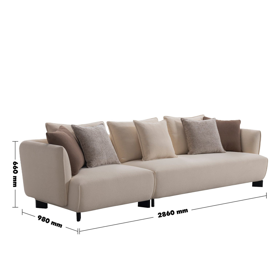 Minimalist fabric 3 seater sofa angler size charts.