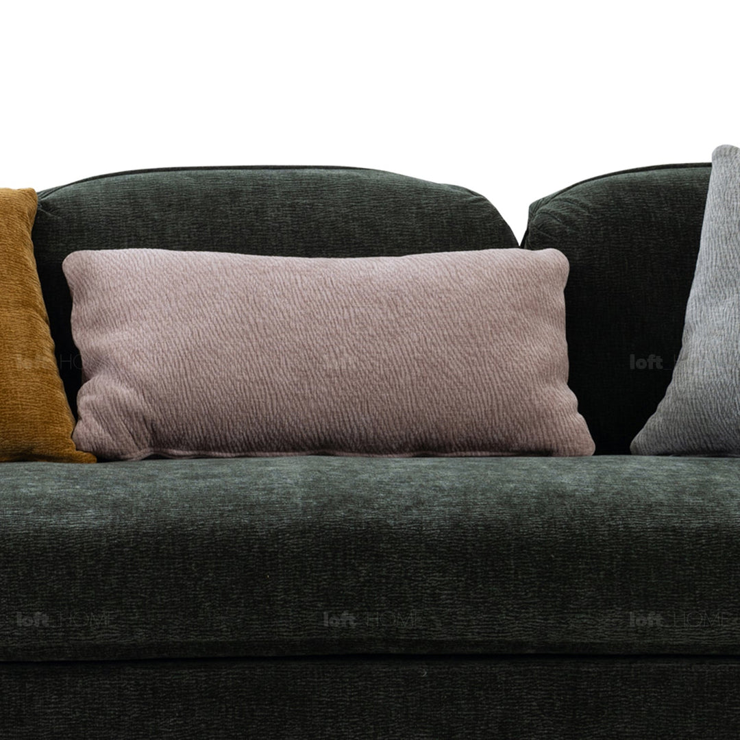 Minimalist fabric 3.5 seater sofa nimbus in panoramic view.