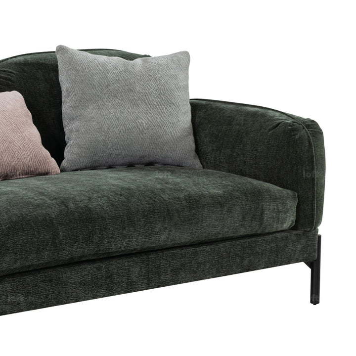 Minimalist fabric 3.5 seater sofa nimbus material variants.