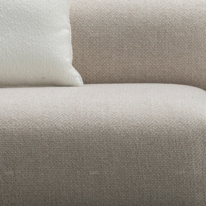 Minimalist fabric 4 seater sofa ench environmental situation.