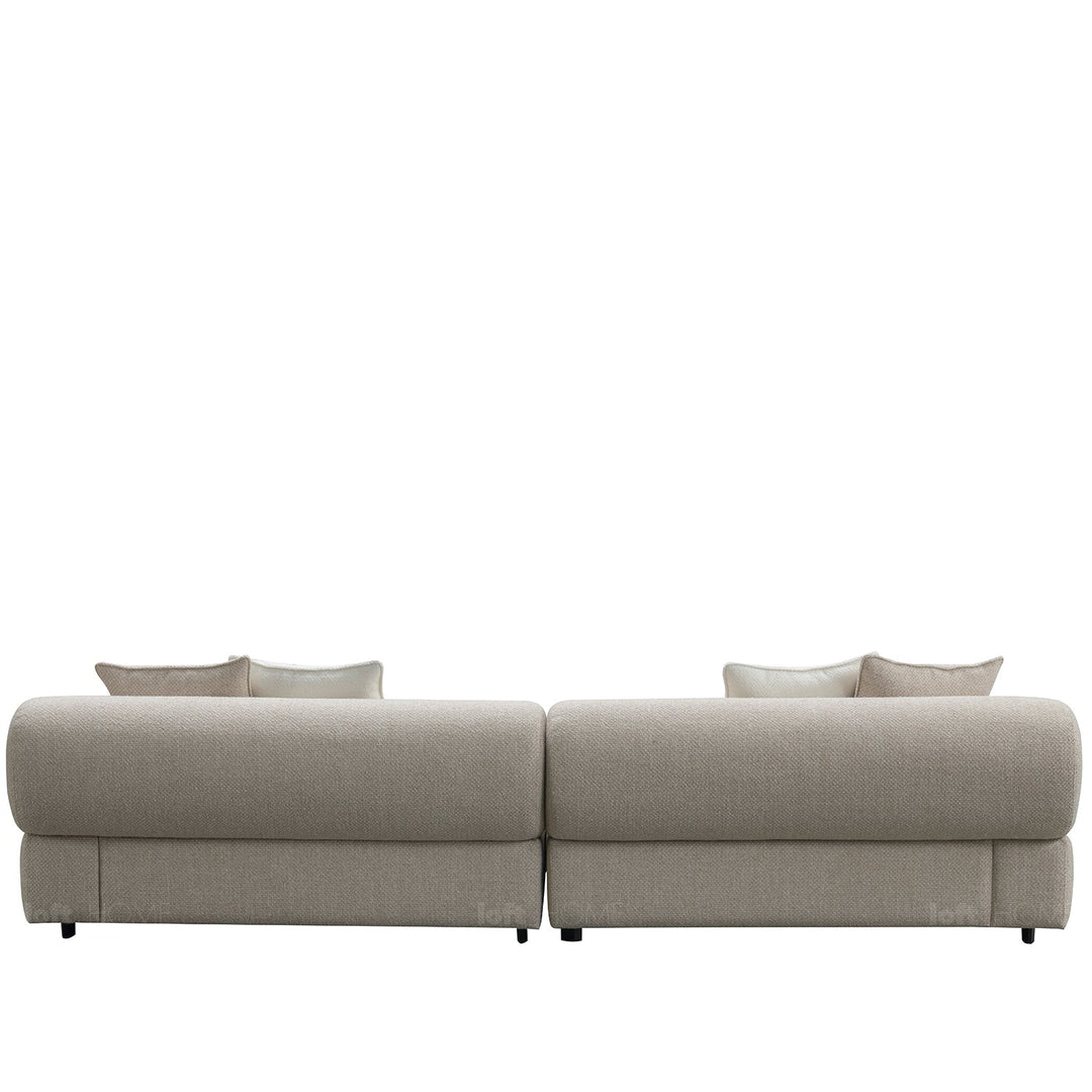 Minimalist fabric 4 seater sofa ench material variants.