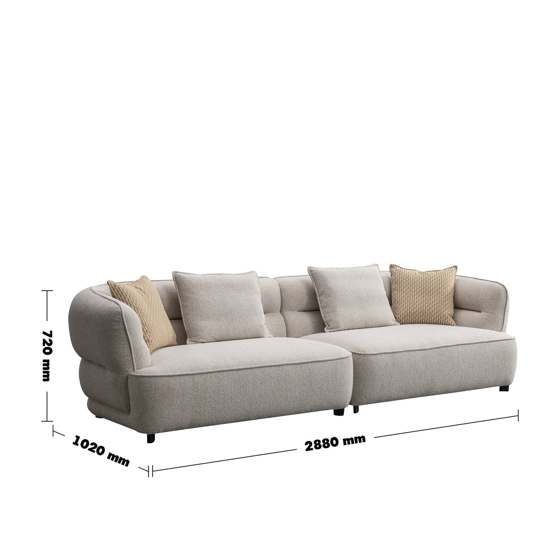 Minimalist fabric 4 seater sofa manor size charts.
