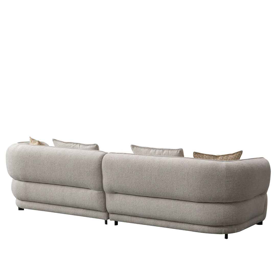 Minimalist fabric 4 seater sofa manor material variants.
