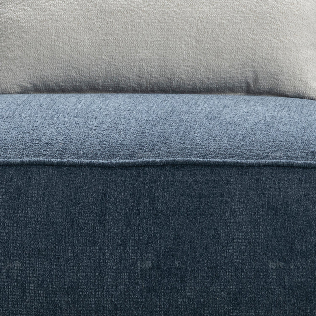 Minimalist fabric 4 seater sofa nep in panoramic view.