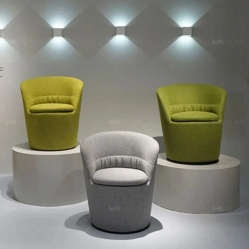 Minimalist Fabric Collar Armrest 1 Seater Sofa UP Good to Know Preview-1