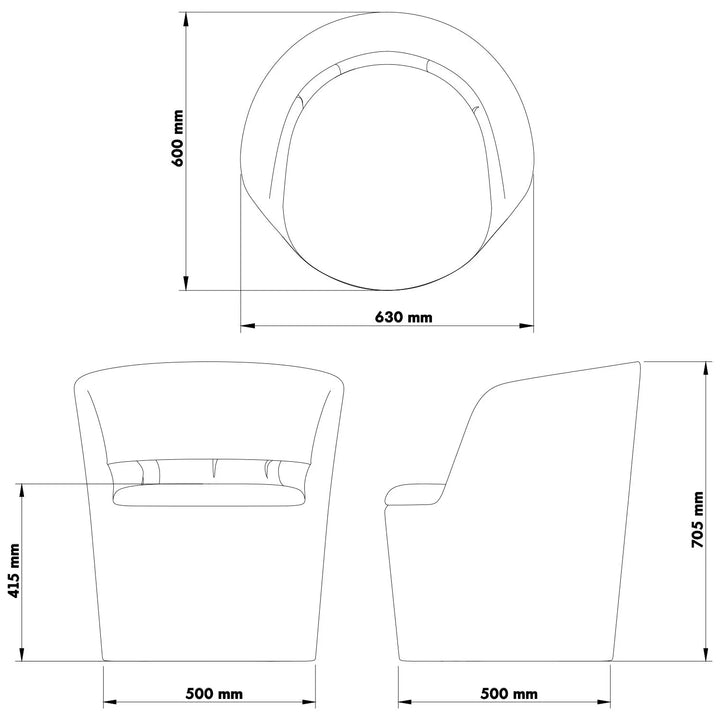 Minimalist fabric collar armrest 1 seater sofa up size charts.