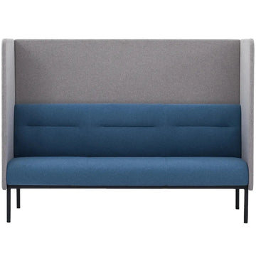 Minimalist fabric highback 3 seater sofa santo in white background.