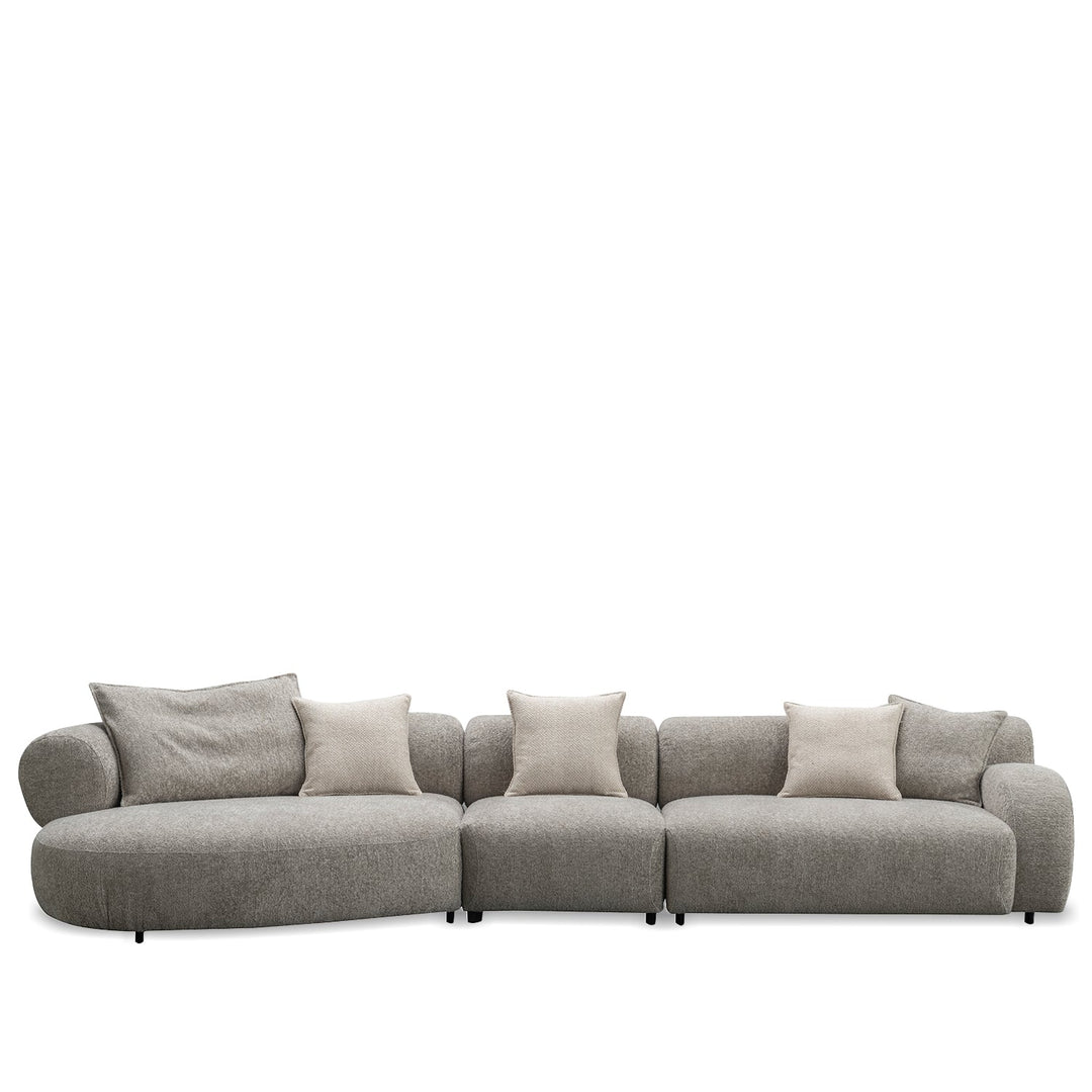 Minimalist fabric l shape sectional sofa ench 2+l in still life.