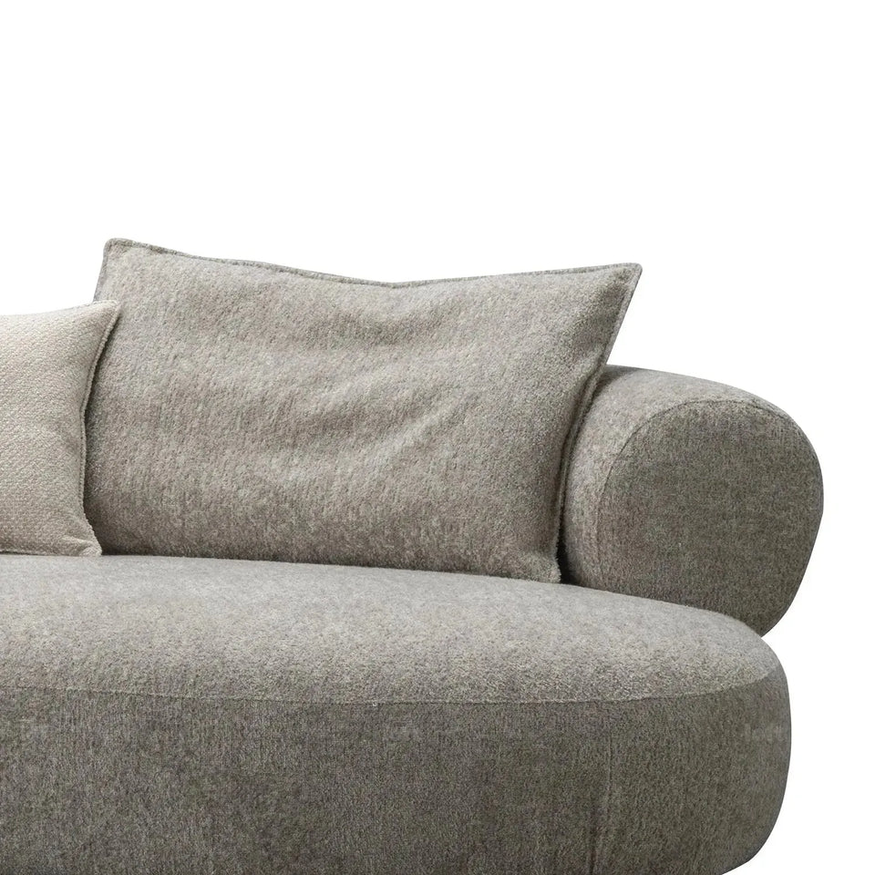 Modern mixed weave fabric l shape sectional sofa ench 4+l in real life style.