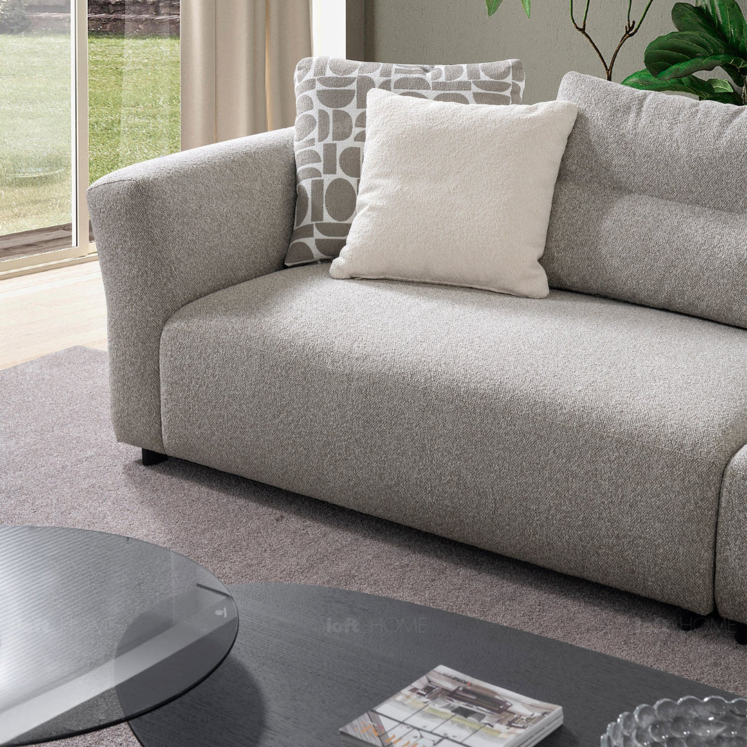 Minimalist mixed weave fabric l shape sectional sofa escape 5+l detail 2.
