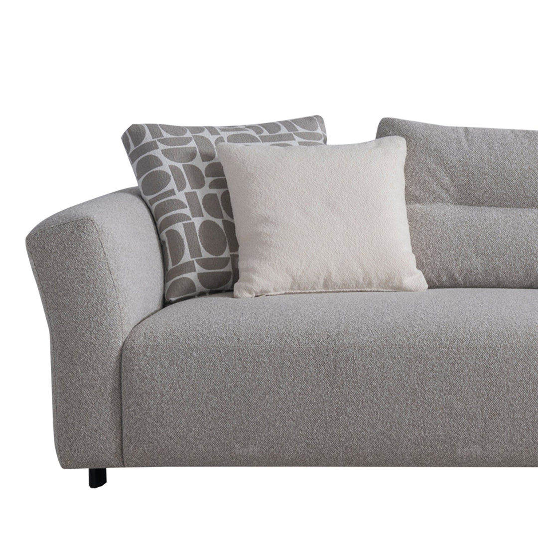 Minimalist mixed weave fabric l shape sectional sofa escape 5+l color swatches.