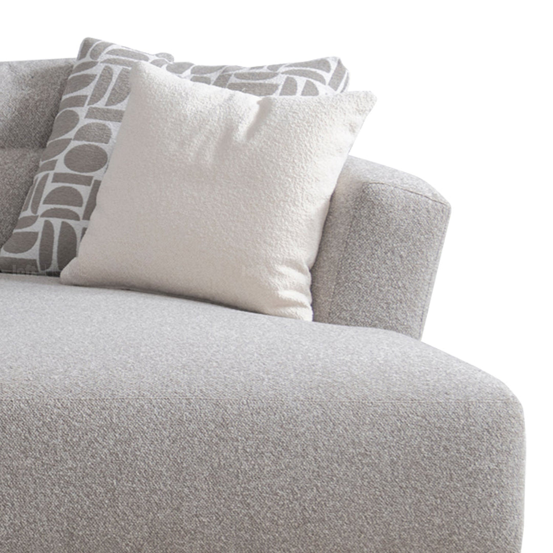Minimalist mixed weave fabric l shape sectional sofa escape 5+l material variants.