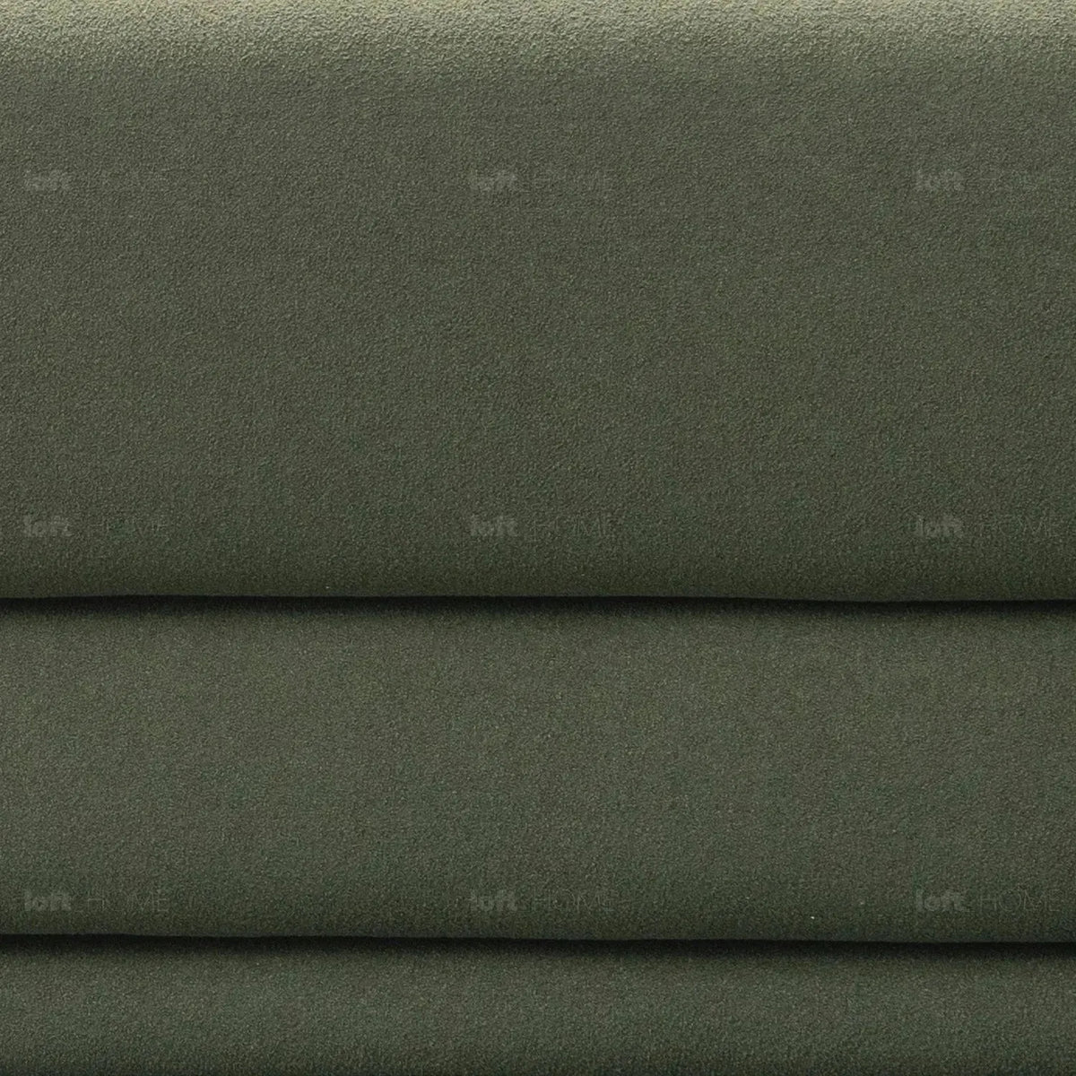 Modern sherpa fabric l shape sectional sofa fores 3+l in panoramic view.