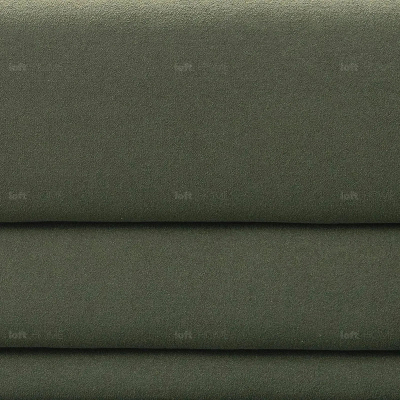 Modern sherpa fabric l shape sectional sofa fores 3+l in panoramic view.