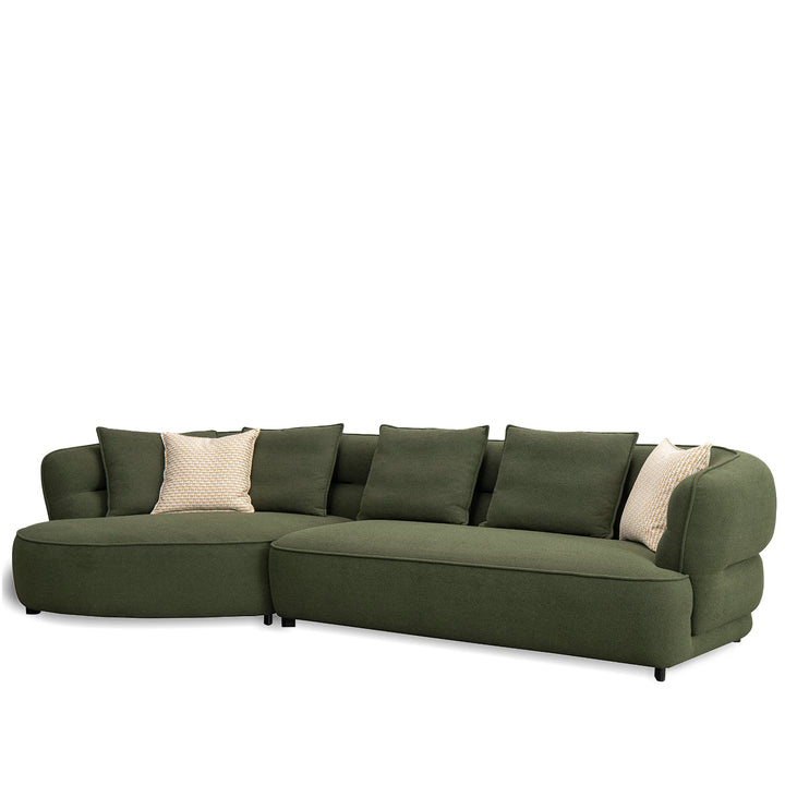 Minimalist fabric l shape sectional sofa fores 3+l in still life.