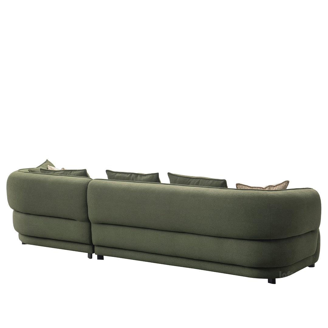 Minimalist fabric l shape sectional sofa fores 3+l material variants.