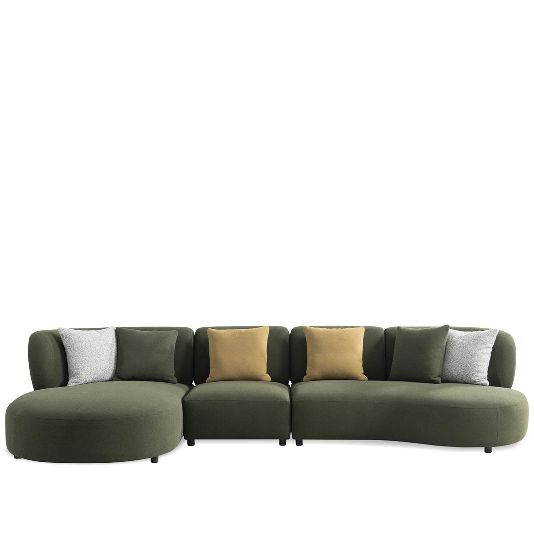 Minimalist fabric l shape sectional sofa fores 4+l environmental situation.