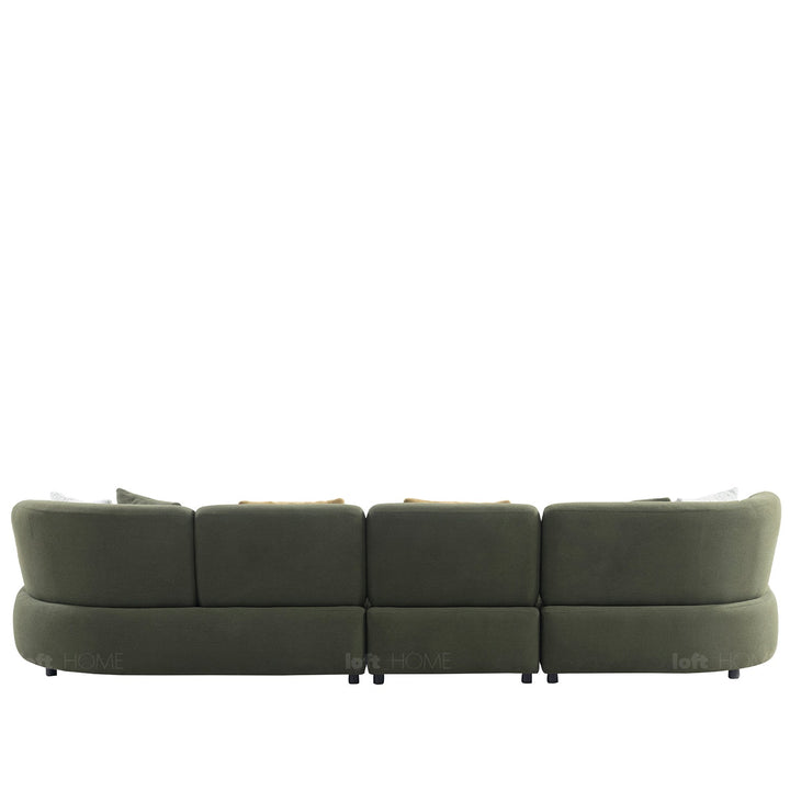 Minimalist fabric l shape sectional sofa fores 4+l in real life style.