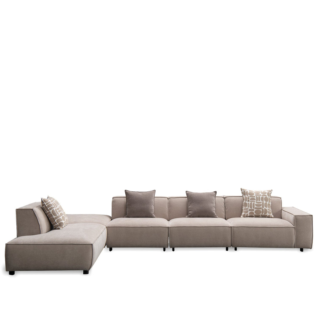 Minimalist fabric l shape sectional sofa glade 3+ottoman+l conceptual design.
