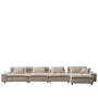 Modern Mixed Weave Fabric L Shape Sectional Sofa AUMN 4+L