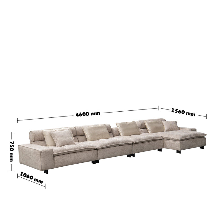Minimalist fabric l shape sectional sofa illar 4+l size charts.