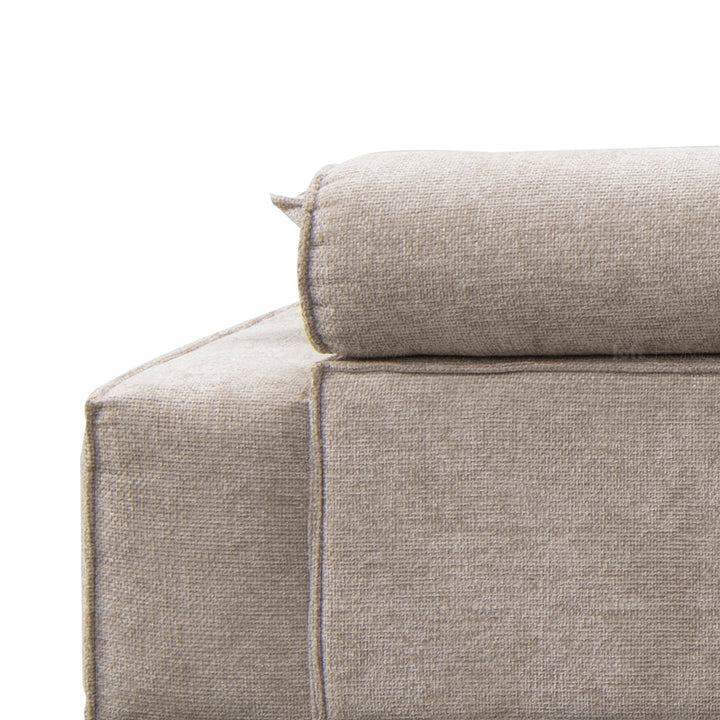 Minimalist fabric l shape sectional sofa illar 4+l in close up details.