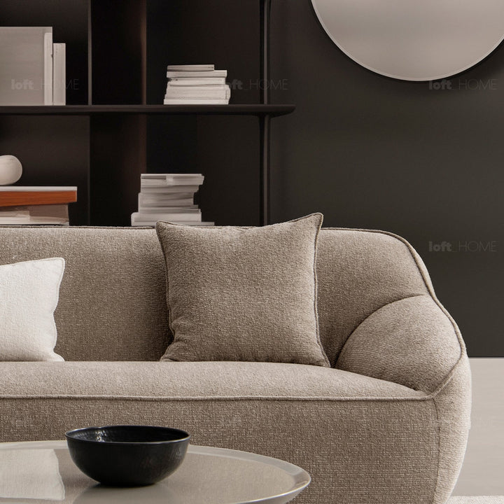 Minimalist fabric l shape sectional sofa sphia 3+l in still life.