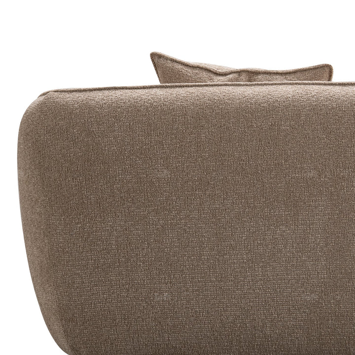 Minimalist fabric l shape sectional sofa sphia 3+l in close up details.