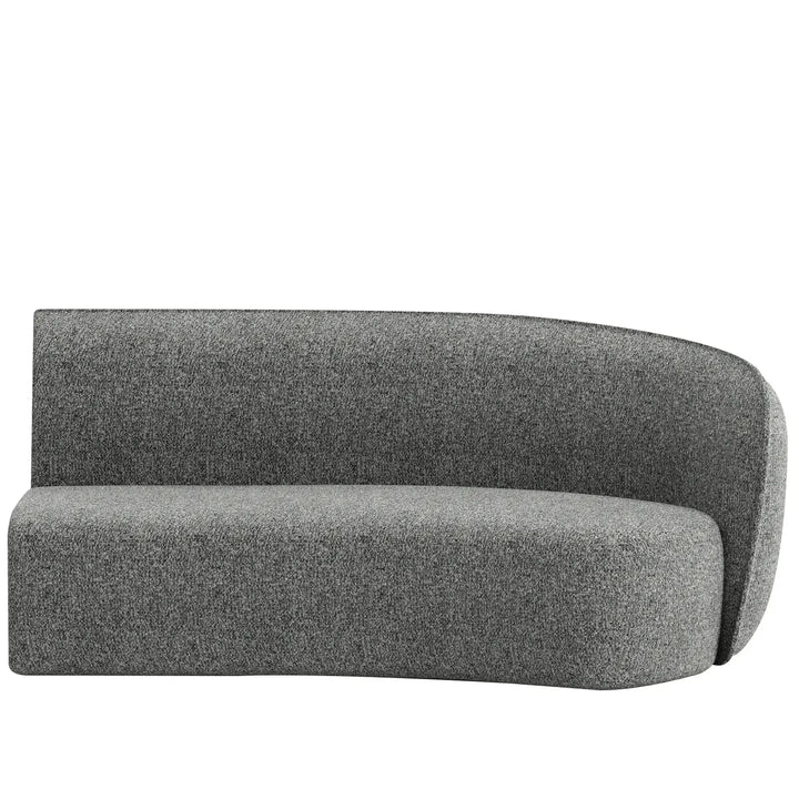 Minimalist fabric modular curved 2 seater armrest corner sofa pod detail 33.