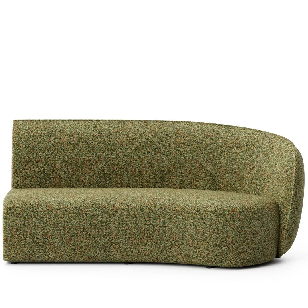 Minimalist fabric modular curved 2 seater armrest corner sofa pod detail 4.