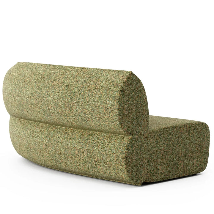 Minimalist fabric modular curved 2 seater armrest corner sofa pod detail 6.