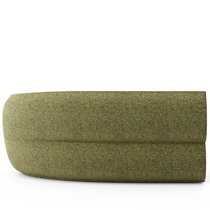 Minimalist fabric modular curved 2 seater armrest corner sofa pod detail 7.