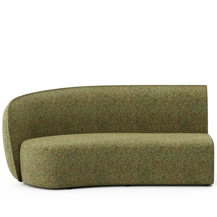 Minimalist fabric modular curved 2 seater armrest corner sofa pod detail 9.