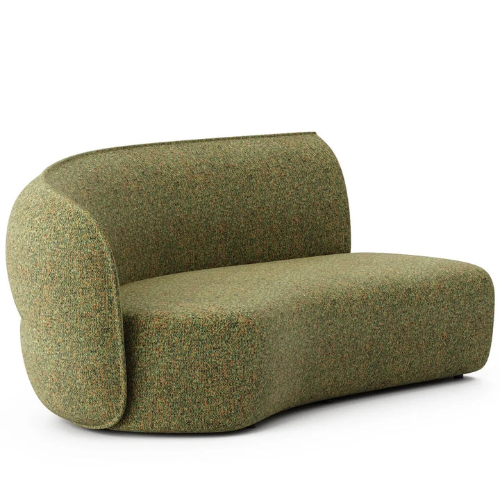 Minimalist fabric modular curved 2 seater armrest corner sofa pod detail 10.