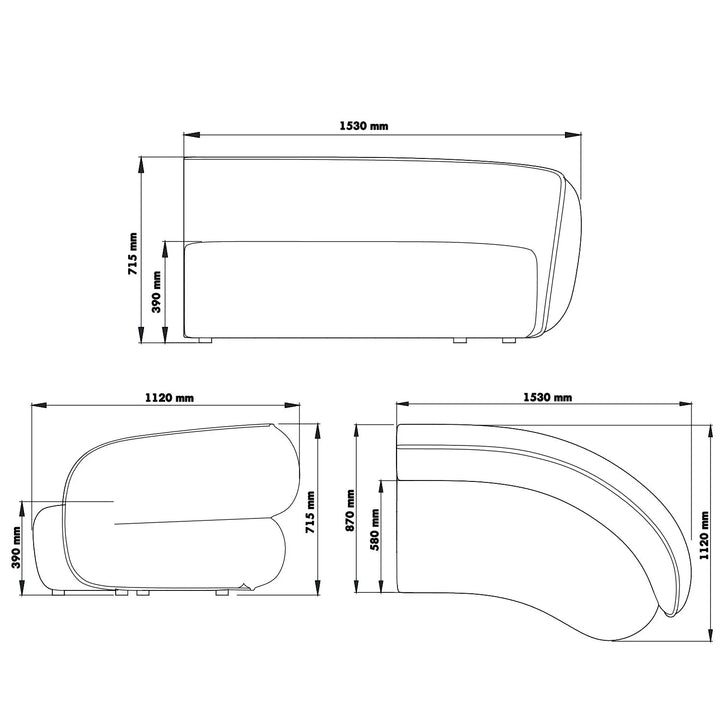 Minimalist fabric modular curved 2 seater armrest corner sofa pod size charts.