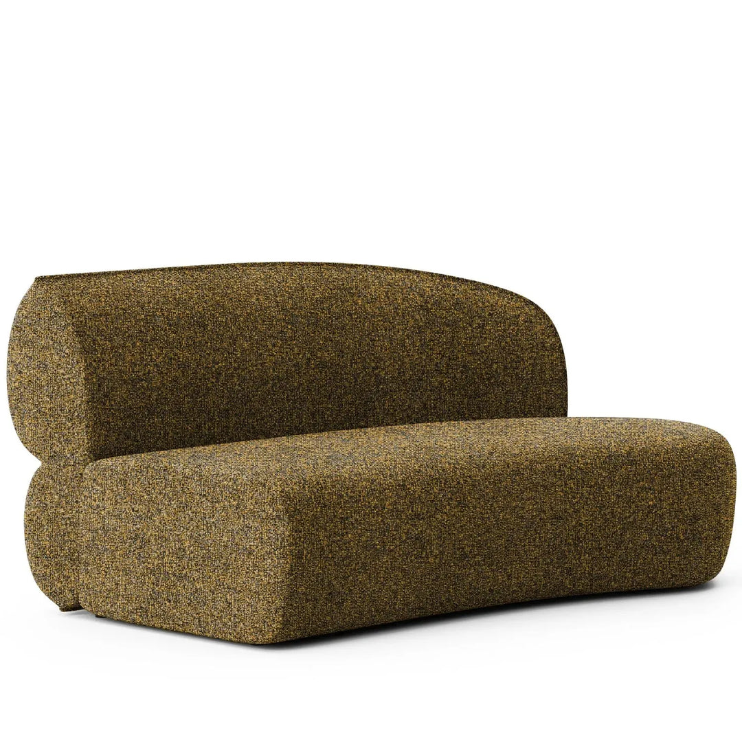 Minimalist fabric modular curved 2 seater armless corner sofa pod detail 16.