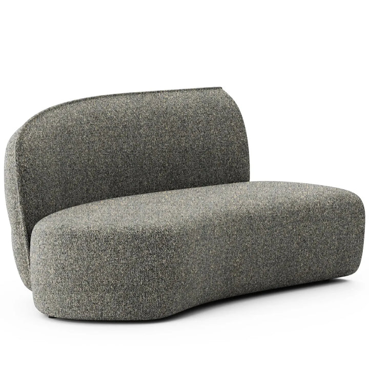 Minimalist fabric modular curved 2 seater armless corner sofa pod detail 30.