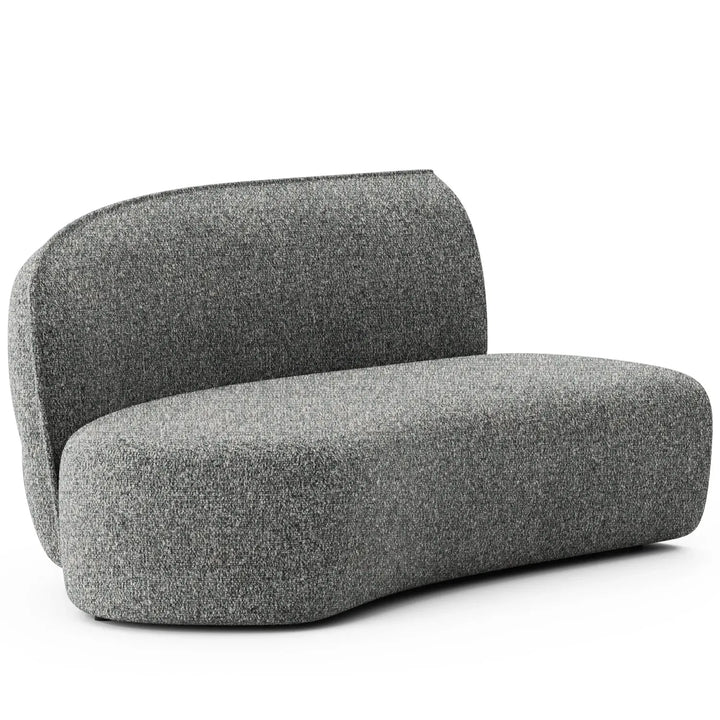 Minimalist fabric modular curved 2 seater armless corner sofa pod detail 32.